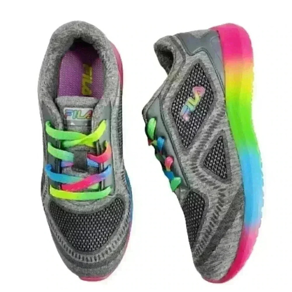 Fila Kids Kameo 3 Shoes Size 4 Gray Multi Color At - Picture 5 of 10